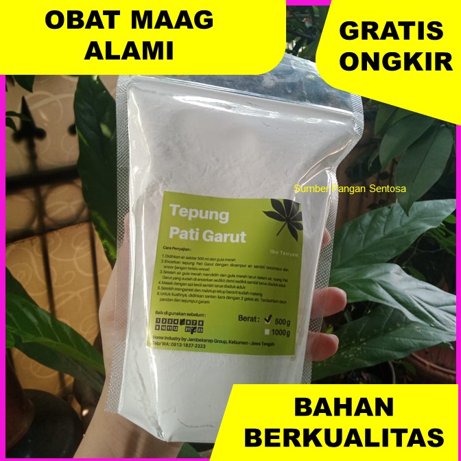 

Tepung Pati Garut Tepung Irut Tawang | Obat Asam Lambung 500 Gr