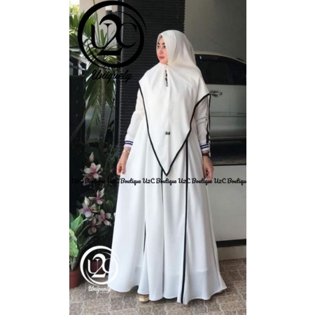 Gamis syari khodijah busui set khimar real picture