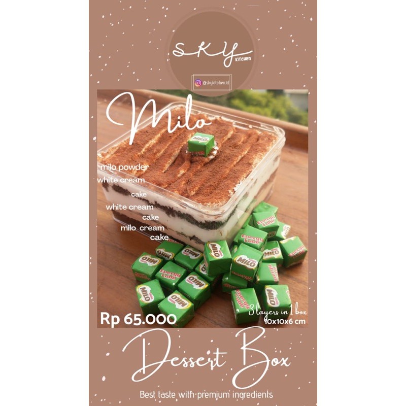 

Dessert Box skykitchen.id Milo Taste