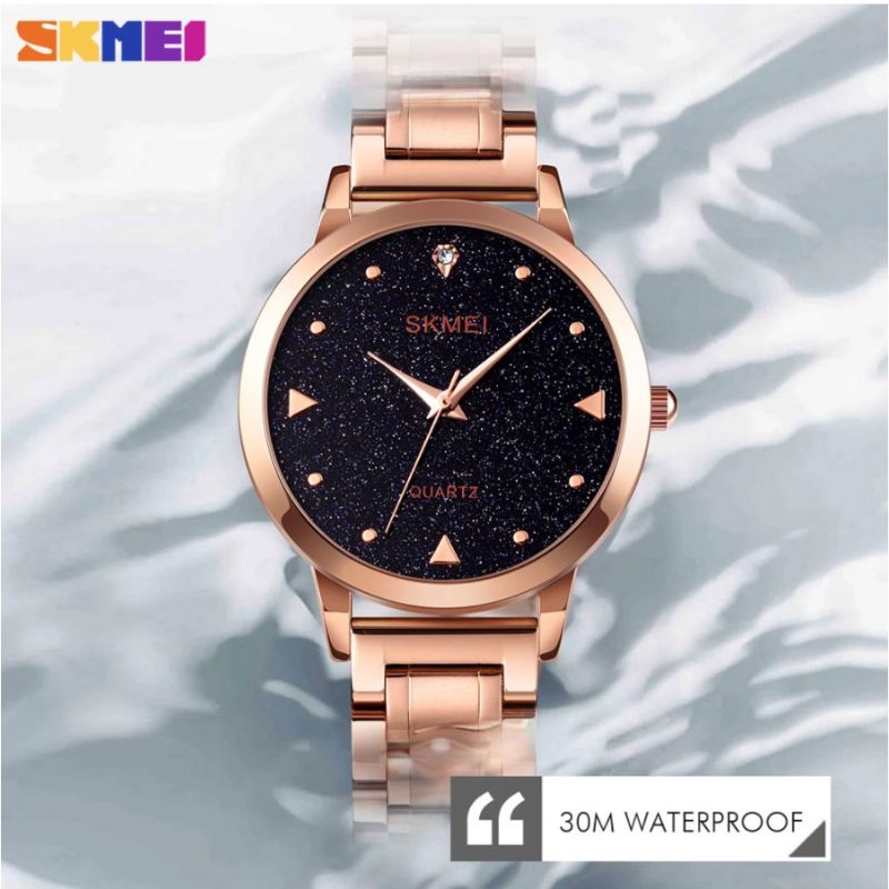 Jam Skmei 1661 rosegold original free gift box skmei