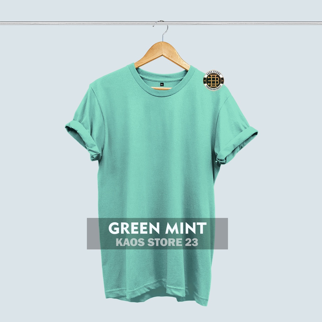 KAOS POLOS PRIA COTTON COMBED 30S-Hijau mint