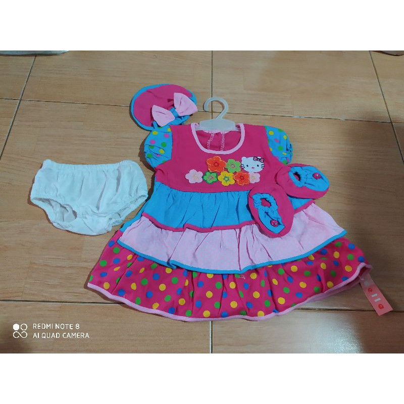 Dress Set Bayi Newborn dress anak perempuan