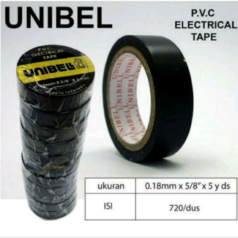 

Isolasi Listrik Hitam Unibel / Solatip / Selotip 1 TOROS