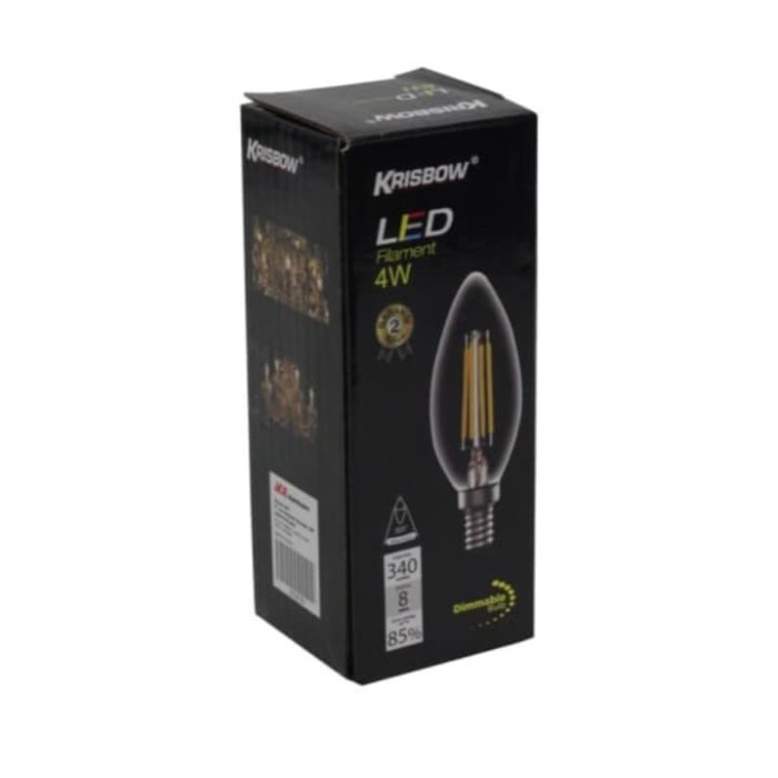 krisbow bolham led dimmable 4 watt_led filamen fitting E14 warmwhite MS17