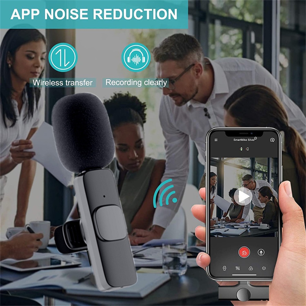 Microphone Wireless Mic Clip On Vlog Youtube Smartphone TYPE-C /iPhone