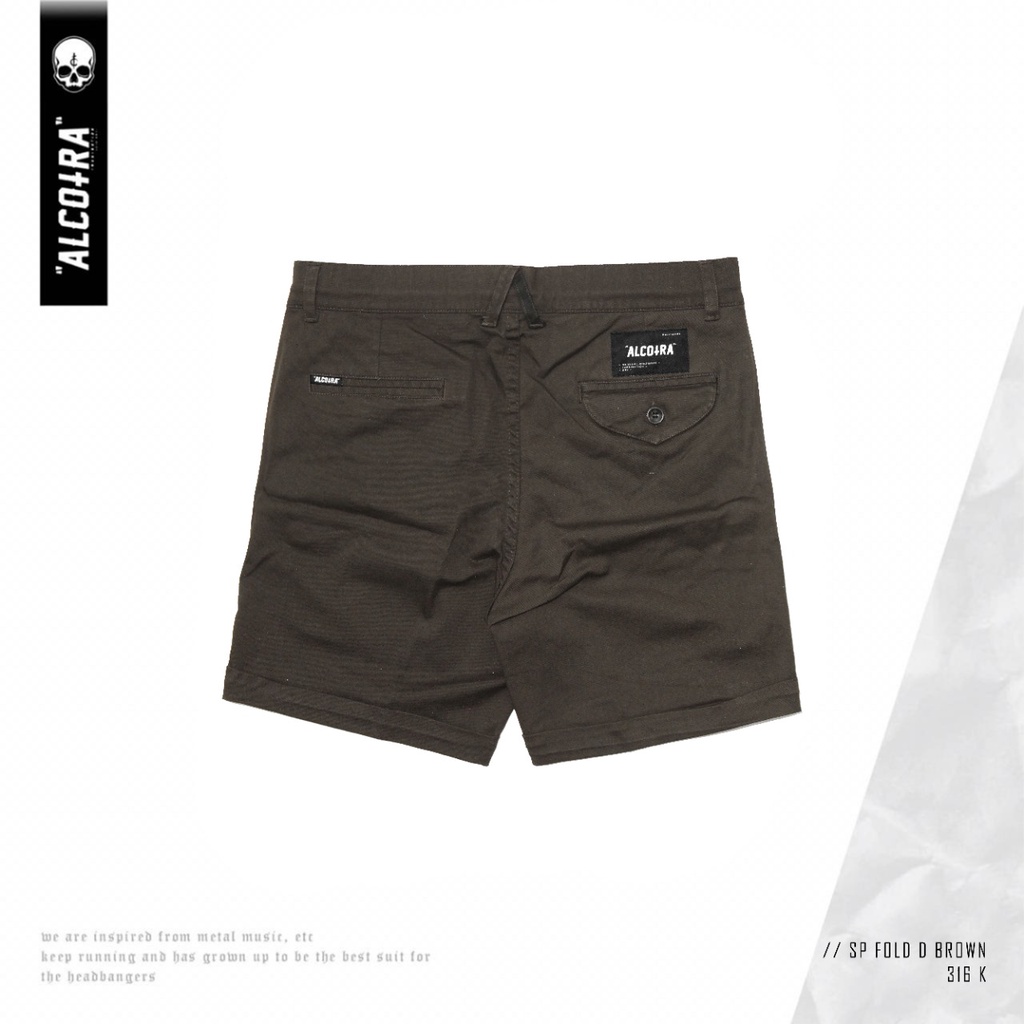 SP FOLD BROWN // SHORT PANTS FOLD DARK BROWN