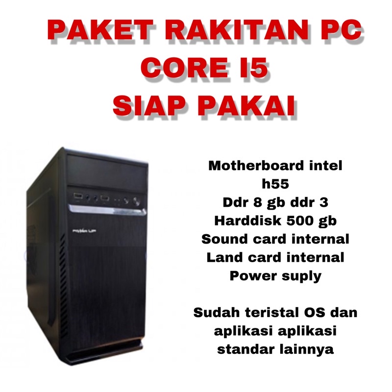 PC Intel Rakitan Core i5 Ram 8gb Termurah