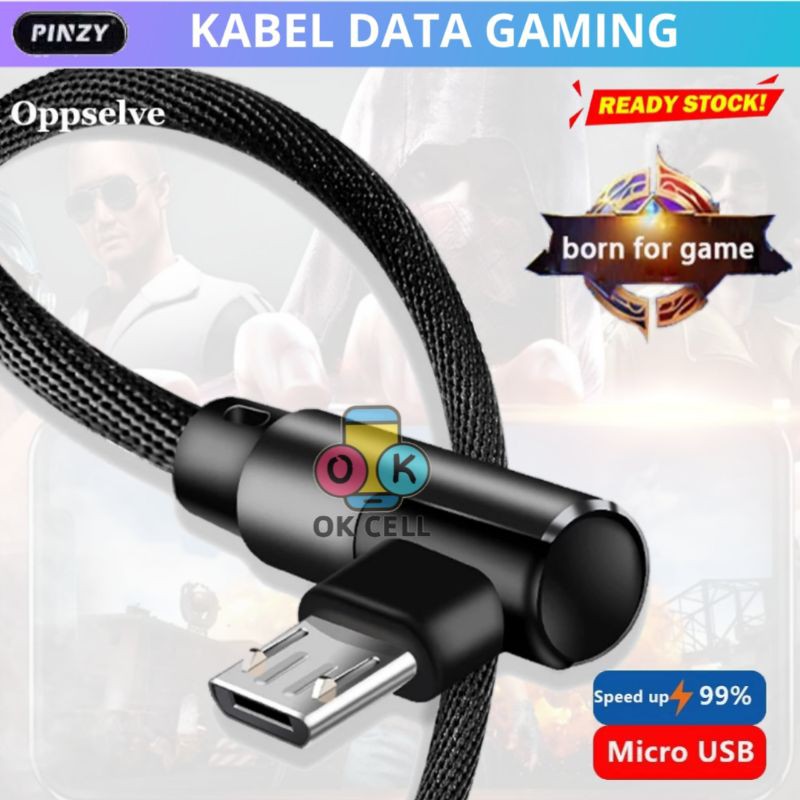 PINZY ORIGINAL Kabel Data Gaming Micro USB Cable Game Pubg FF Mobile Fast Charging