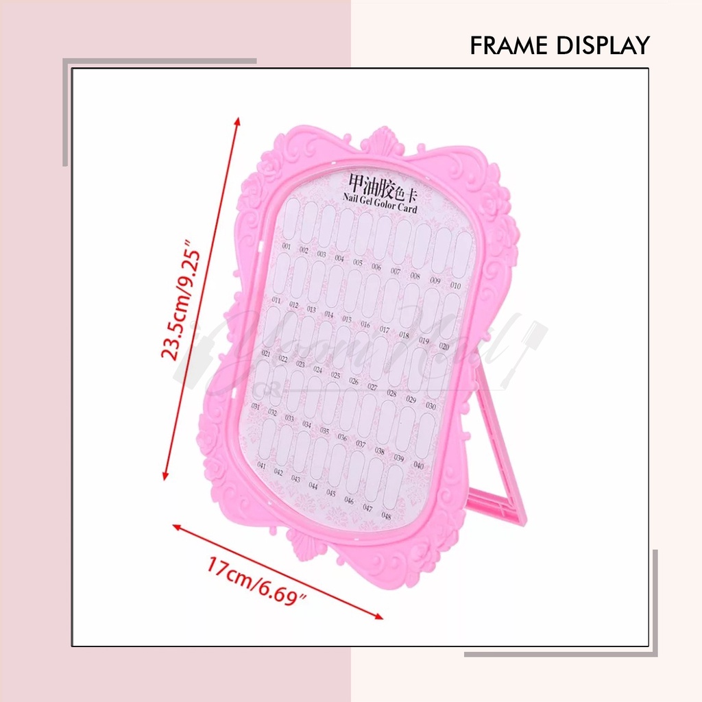 Frame display nail art pigura pajang kuku palsu hias nail display 2 sisi