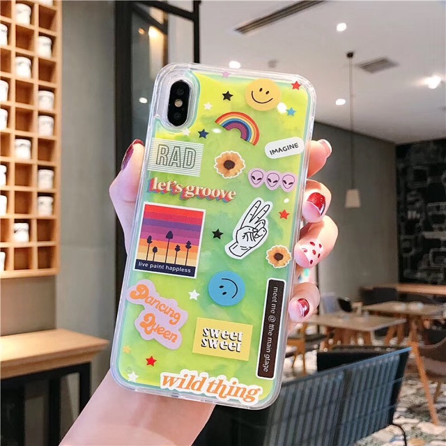 Watercase Glow Green Iphone Samsung Huawei A30s A50s S6 S7 S8 S9 S10 Note 10 8 9 plus xs 6 7 8  Xr