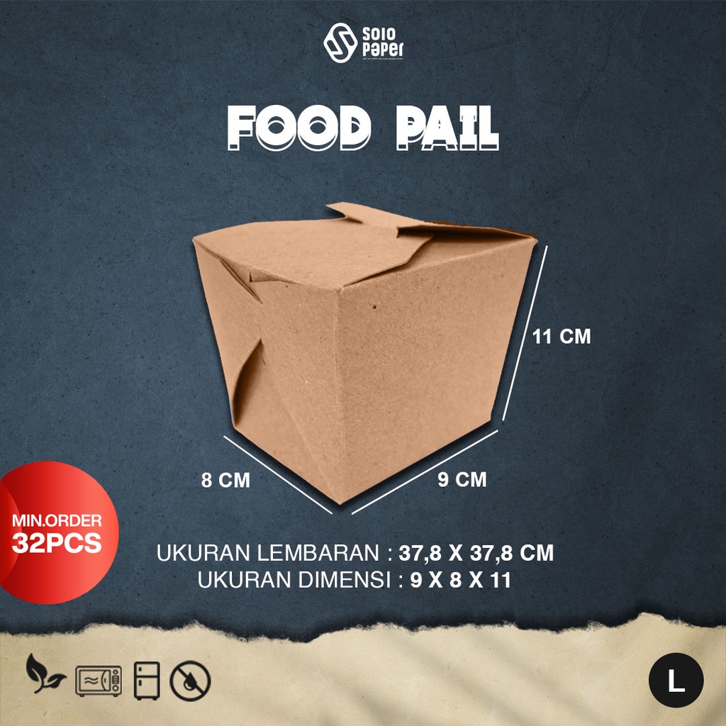 Jual Food Pail L / Foodpail / Food Pail Box / Kemasan Rice Box / Box ...