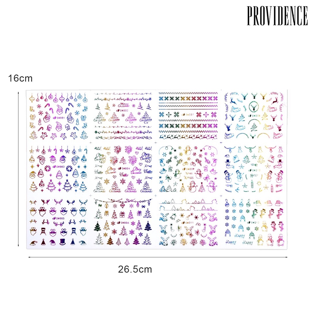 Providence Nail Sticker Christmas Patterns DIY Ultra Thin New Year Nail Art Design Winter Sliders for Female