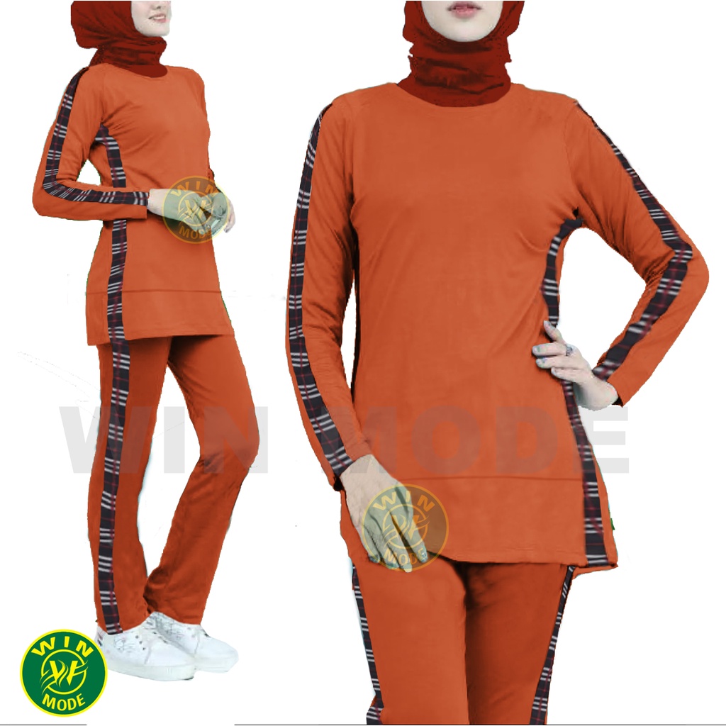 Baju Setelan Olahraga Senam Training Wanita Lengan Panjang YOVIOS Ukuran XL XXL XXXL-2