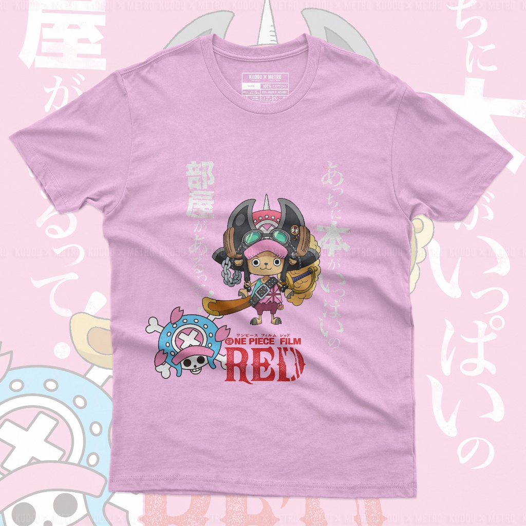 Kaos Chopper Pirate Anime Manga One Piece Movie Film Red Unisex