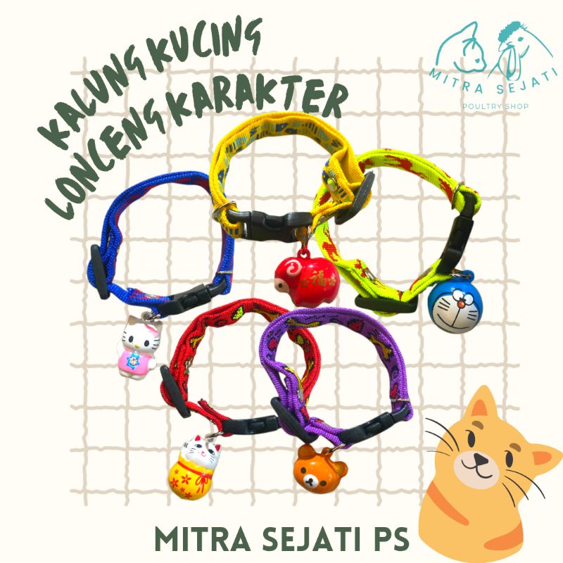 Kalung Kucing Lonceng Karakter