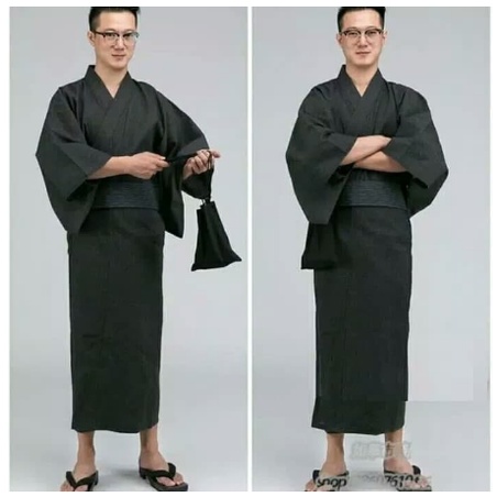 BAJU JEPANG YUKATA POLOS PRIA KIMONO MATSURI