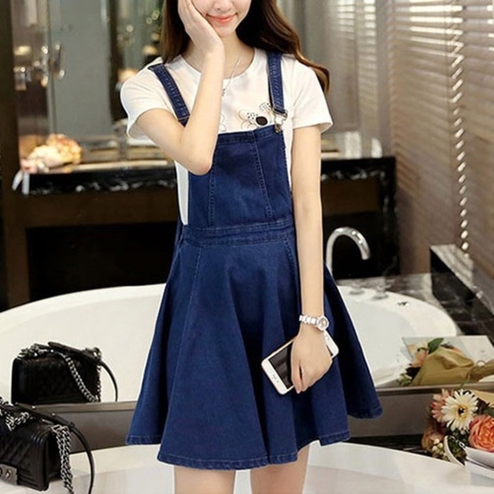 Joy Denim Overall Skirt (#6091)/Rok Kodok/Rok Montir/Rok Jeans