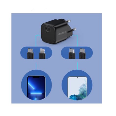 Travel wall Charger choetech type-c pd port 3A 30w fast charging QC3.0 pd5007 pd-5007