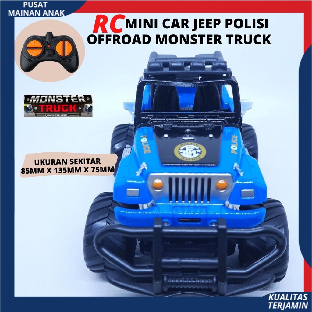 Mobil Remote Control Polisi Jip RC Car  Police Military Model SUV dan Jeep Mobil Remot Army TERBARU