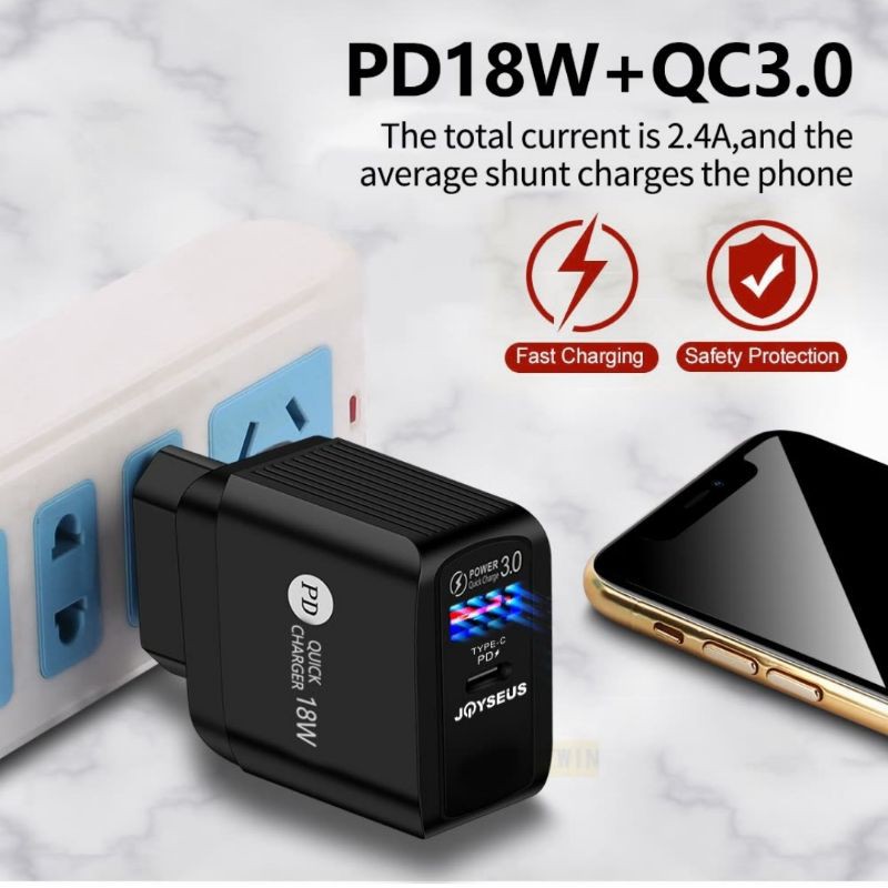 Joyseus T1PD Charger Dual port QC 3.0 PD 18W Fast Charging