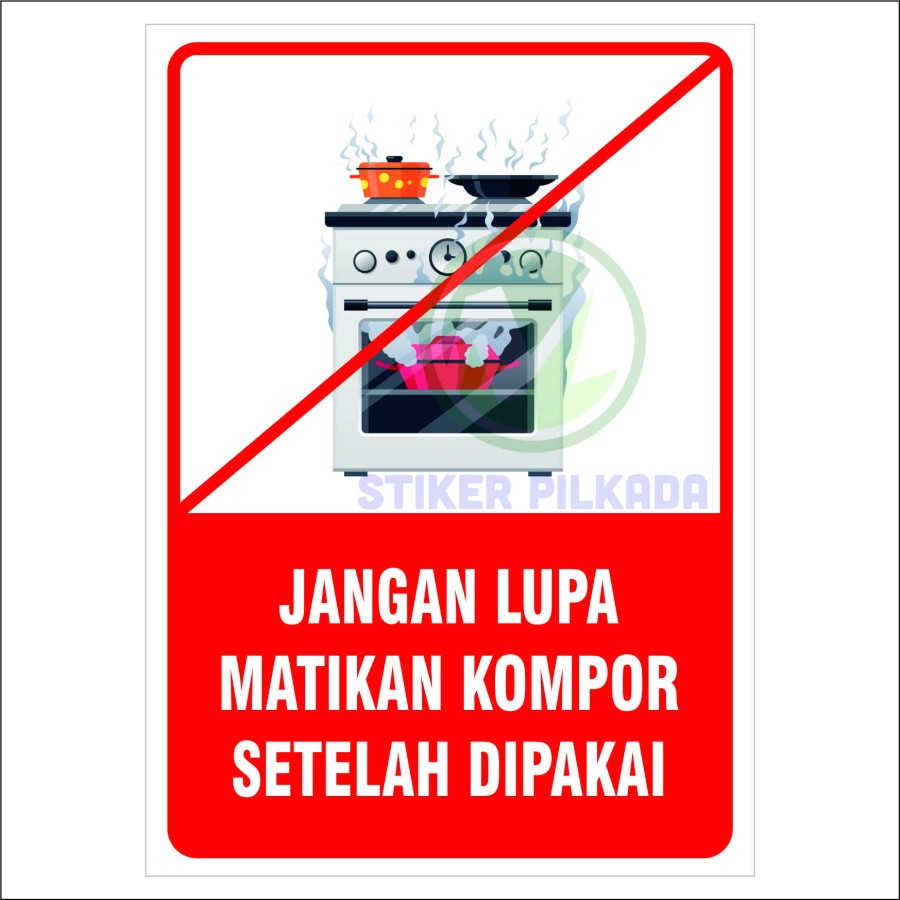

STIKER VINYL MATIKAN KOMPOR SETELAH DIPAKAI - 10x14cm