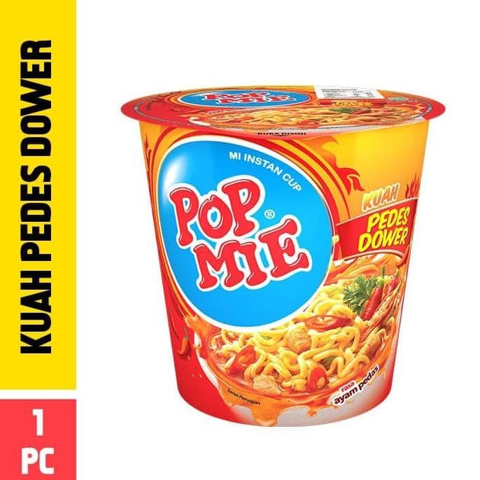 

Pop Mie Instant Rasa Pedas Dower 75 g x 4 pcs banded 4 pcs