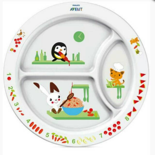 Philips Avent Devided Plate / Piring Sekat Makanan Bayi / Piring Bayi Philips Avent