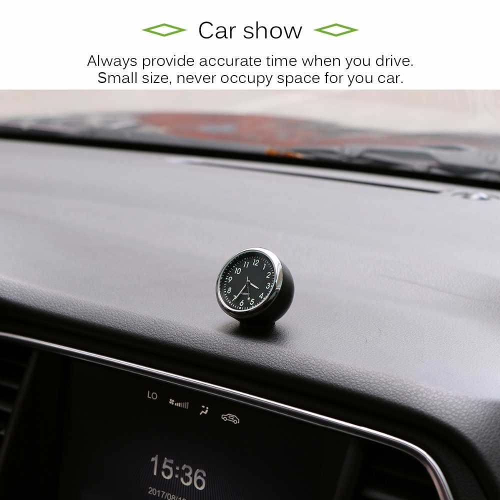 Dekorasi Mobil Jam Mini Quartz Clock Luminous Lucu Otomotive Decoration Perlengkapan Interior Mobil