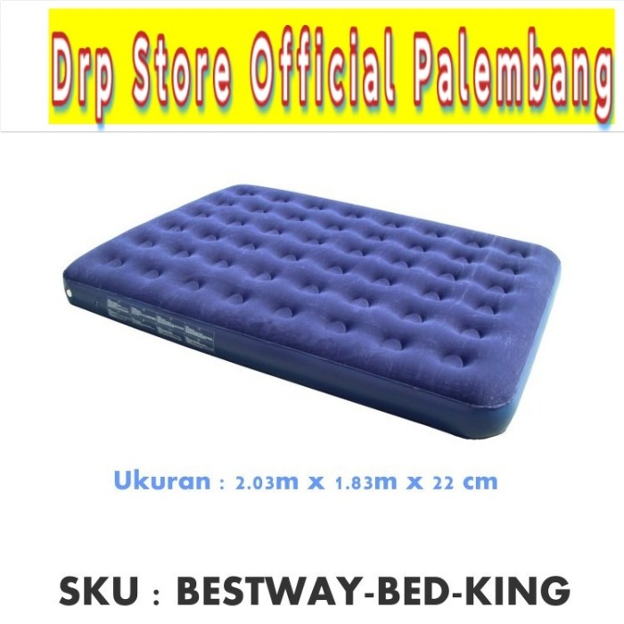 Bestway Flocked Air Bed King Kasur Ranjang Angin Untuk Di Kamar