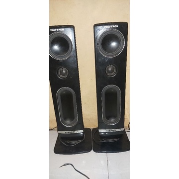 salon tower pasif bekas tv led polytron 32in tinggi 34cm