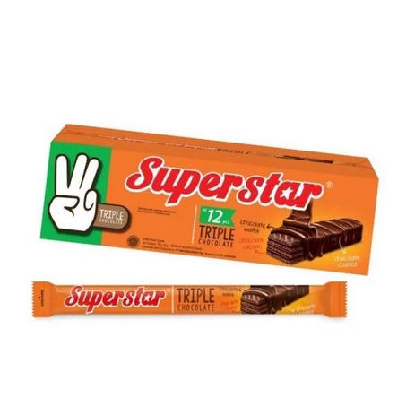 superstar Triple Choco | wafer salut cokelat 1 box 12 pcs