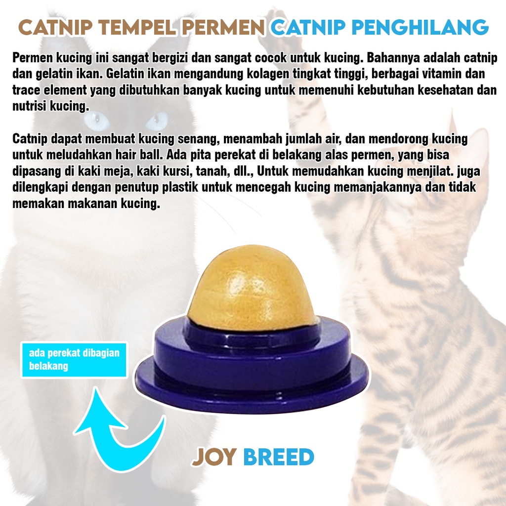 CATNIP KUCING CATNIP TEMPEL PERMEN CATNIP PENGHILANG STRESS KUCING | JOY BREED OFFICIAL