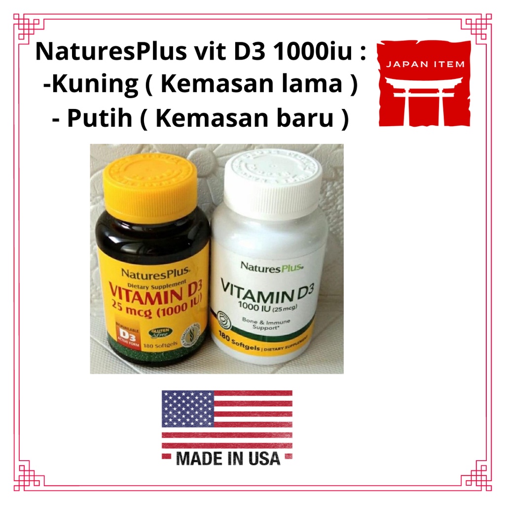Natures Plus Vitamin D3 1000IU 180 Softgels 5000IU 5000 IU 60 softgels