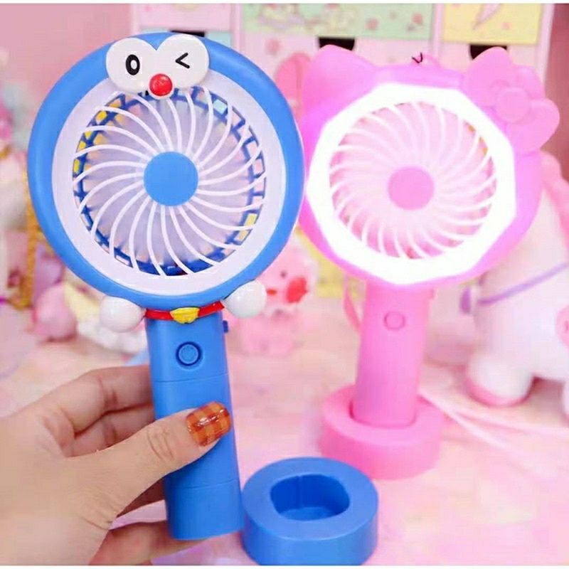 KIPAS ANGIN DORAEMON RABBIT PORTABLE FAN MINI DISNEY GENGAM MICKEY MOUSE KIPAS ANGIN MINI BAGUS FROG