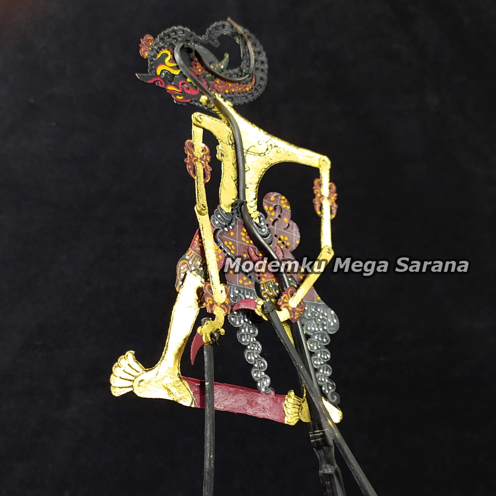 Souvenir Wayang Kulit Mini Caperan Super 20 Cm - Bima Werkudara Werkudoro