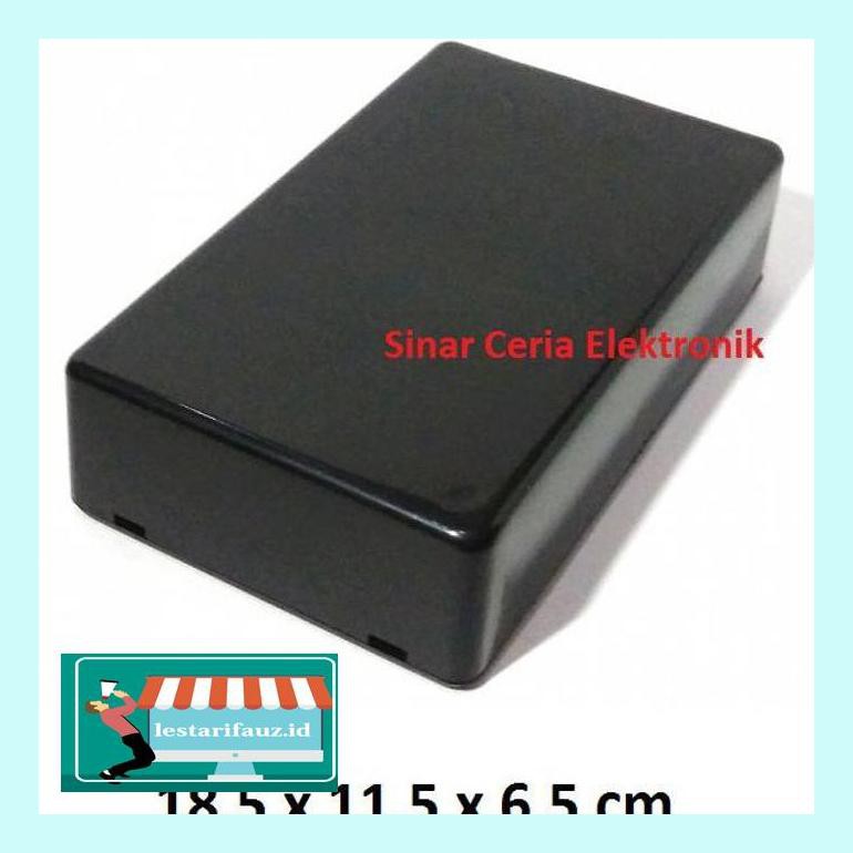 

S504Arleu Box Plastik / Kotak Plastik Hitam 18,5 X 11,5 X 6,5 Cm Box Casing Ju4Leuu