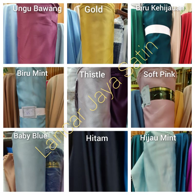 BAHAN BRIDAL / Bahan Santin Bridal / Bahan Bridal Premium / Bahan Bridal Dutches / Bahan Tafeta Bridal