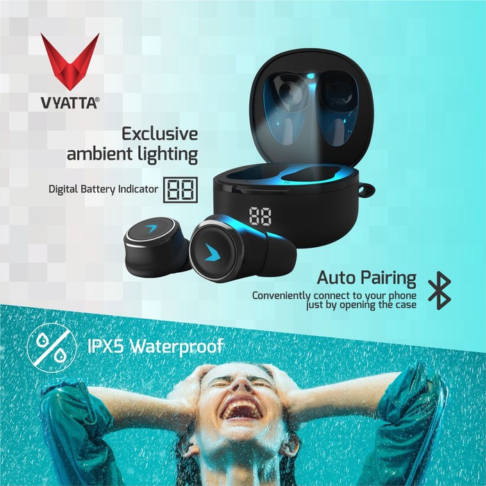 Airboom Dom TWS Bluetooth Earphone QCC Aptx - Auto Pairing, Wireless