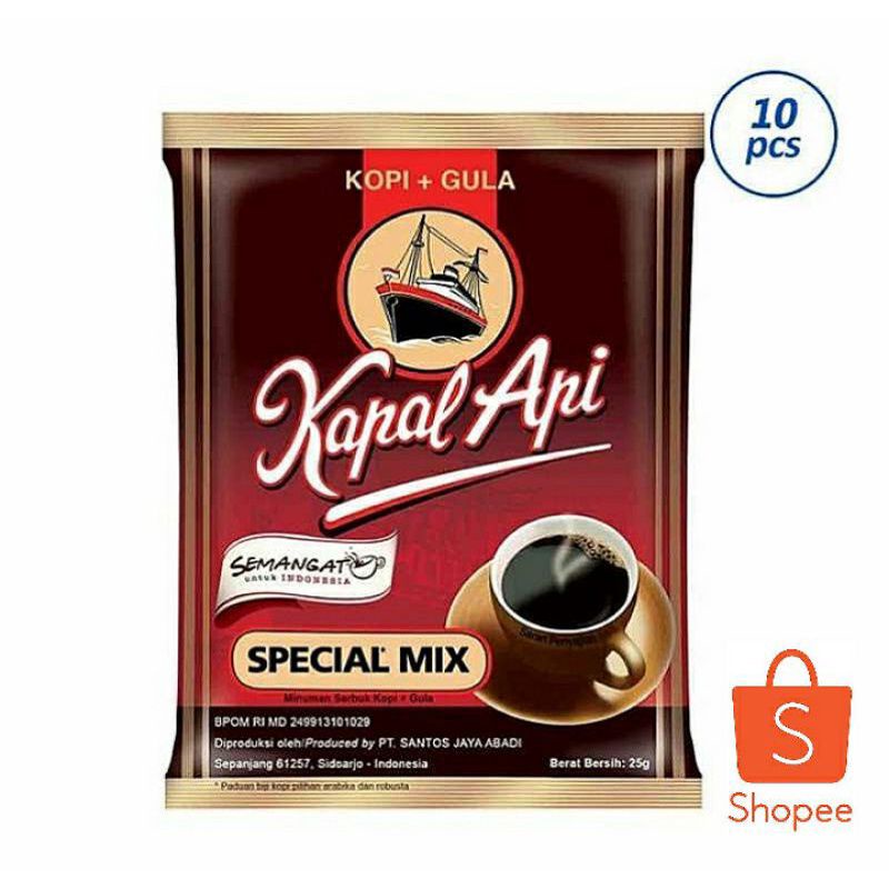 kopi kapal api spesial mix 25gr x 10 pcs