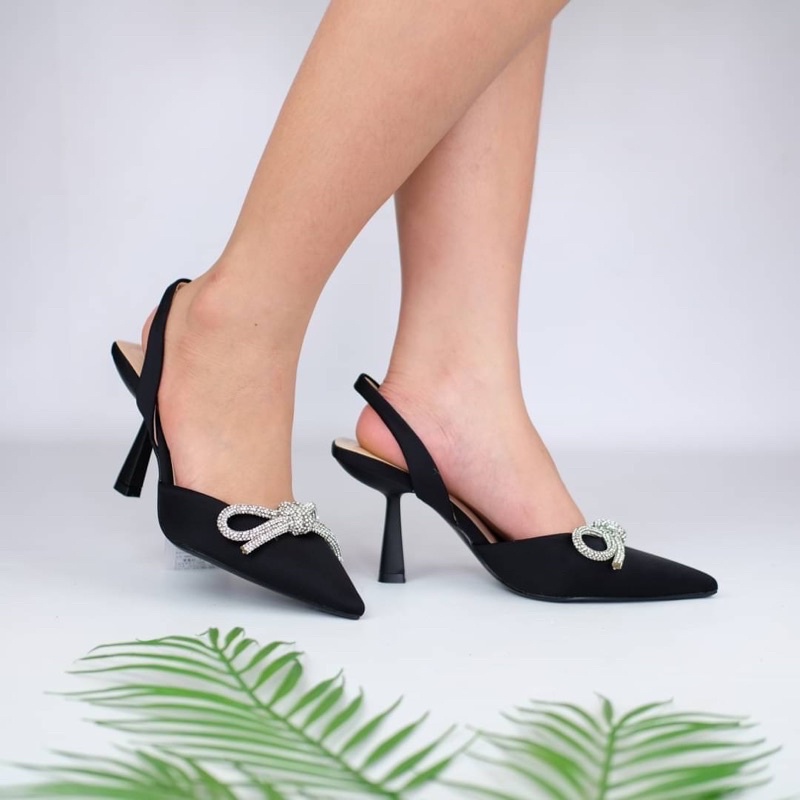 [7.7 Boombastis Sale⚡] - SEPATU WANITA SLING BACK HIGH HEELS ZS437 PREMIUM IMPORT