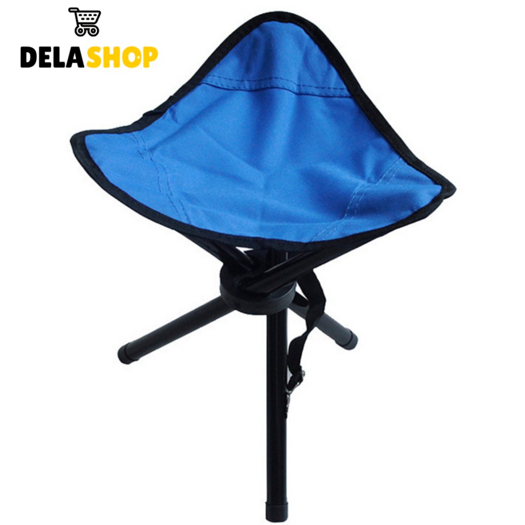 Kursi lipat mancing camping outdoor three legged beach stool chair