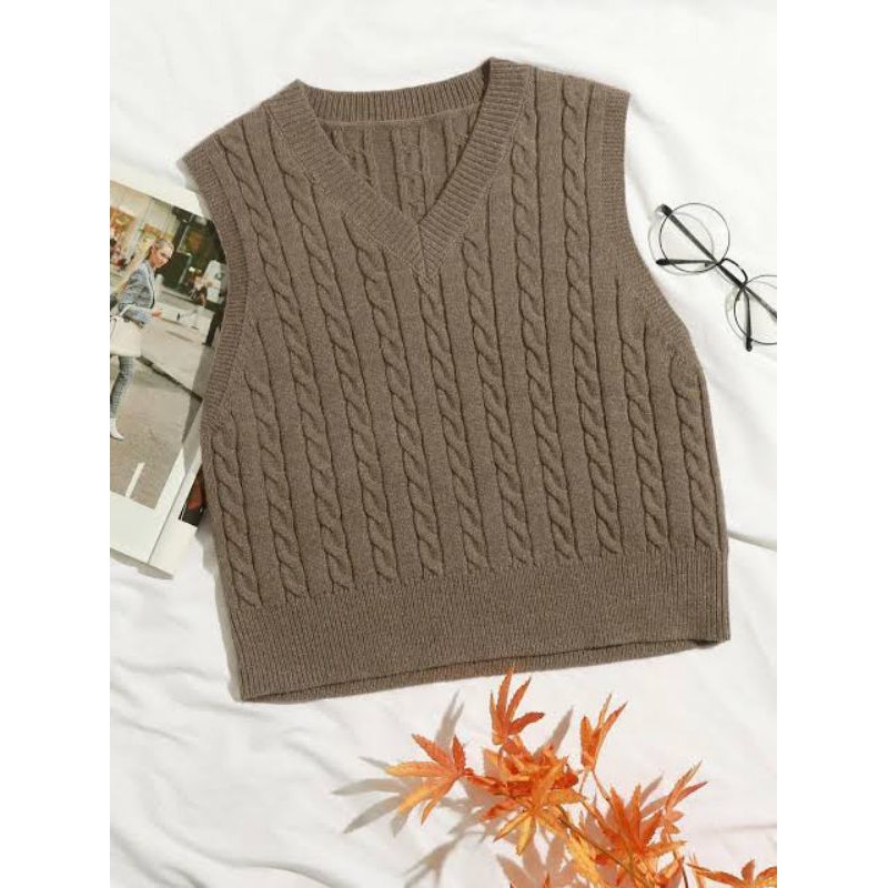 cable knit vest