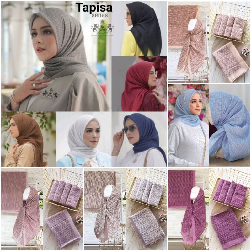 HIJAB SEGI EMPAT VOAL MOTIF LASERCUT PREMIUM TERBARU BEST SELLER || TAPISA series