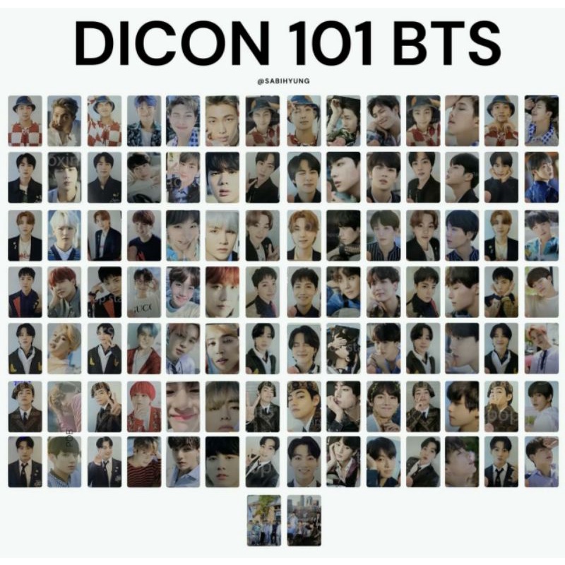 PHOTOCARD DICON 101 BTS TAEHYUNG JIMIN JHOPE