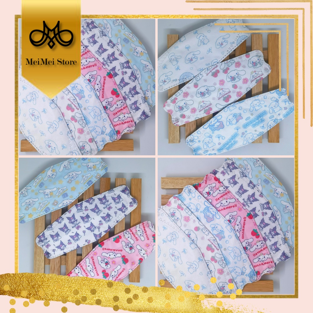 MASKER LUCU KF94 4 Ply MOTIF / MASKER DEWASA / MASKER KARTUN CINNAROMOL / KUROMI / MASKER IMUT / MAS