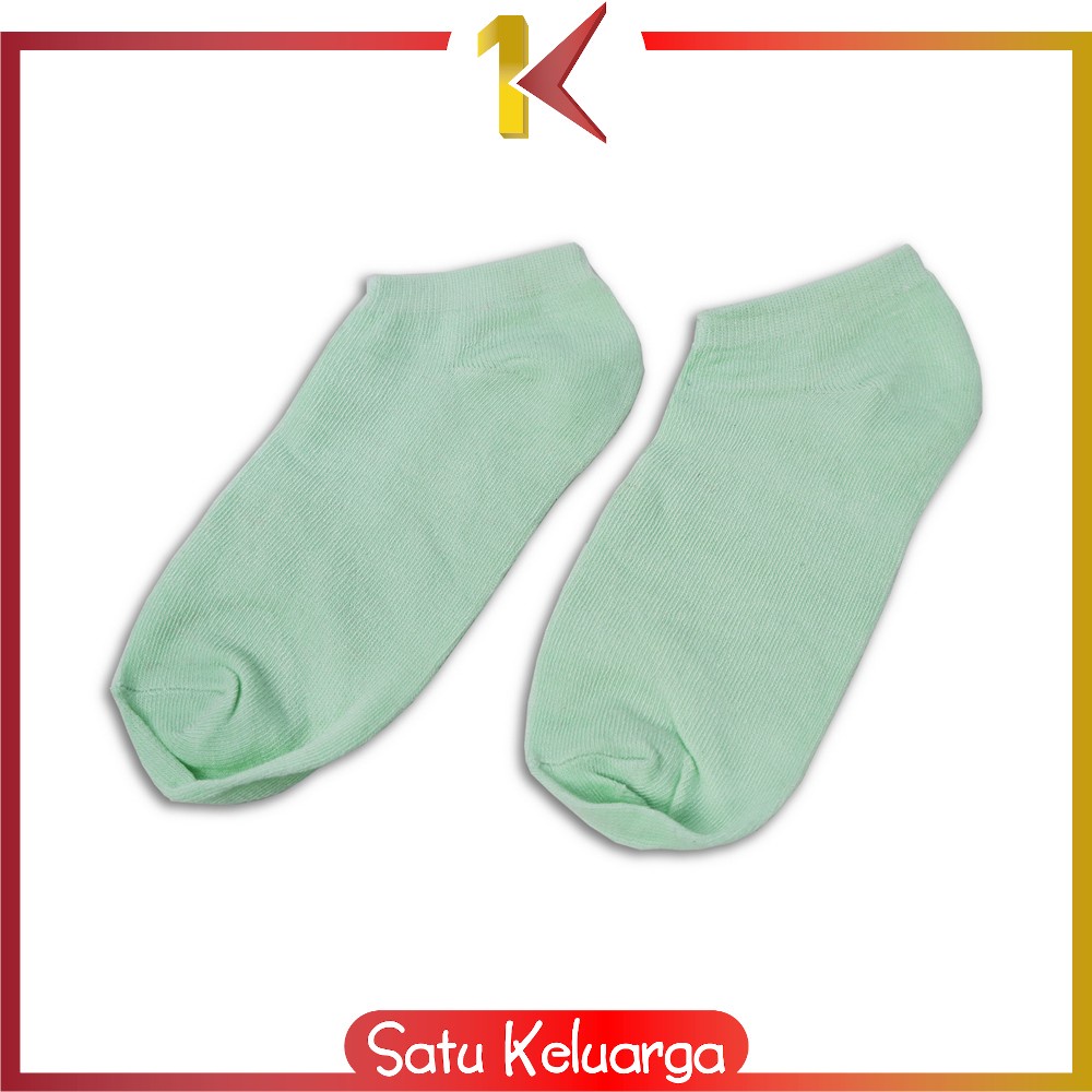 SK-P59 Kaos Kaki Semata Kaki Polos / Kaus Kaki Wanita / Kaos Kaki Ankle Dewasa / Short Socks Import-HIJAU MUDA