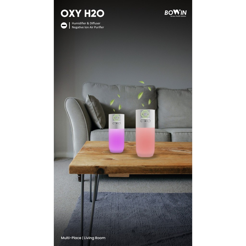 Bowin Oxy H2O (4in1: Air Humidifier, Purifier, Diffuser, & Night Light)