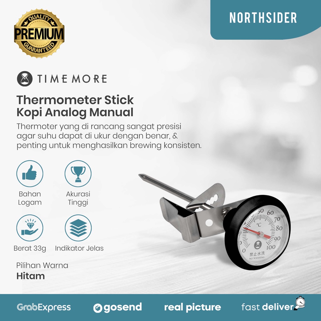 TIMEMORE COFFEE THERMOMETER STICK | THERMOMETER KOPI ANALOG MANUAL