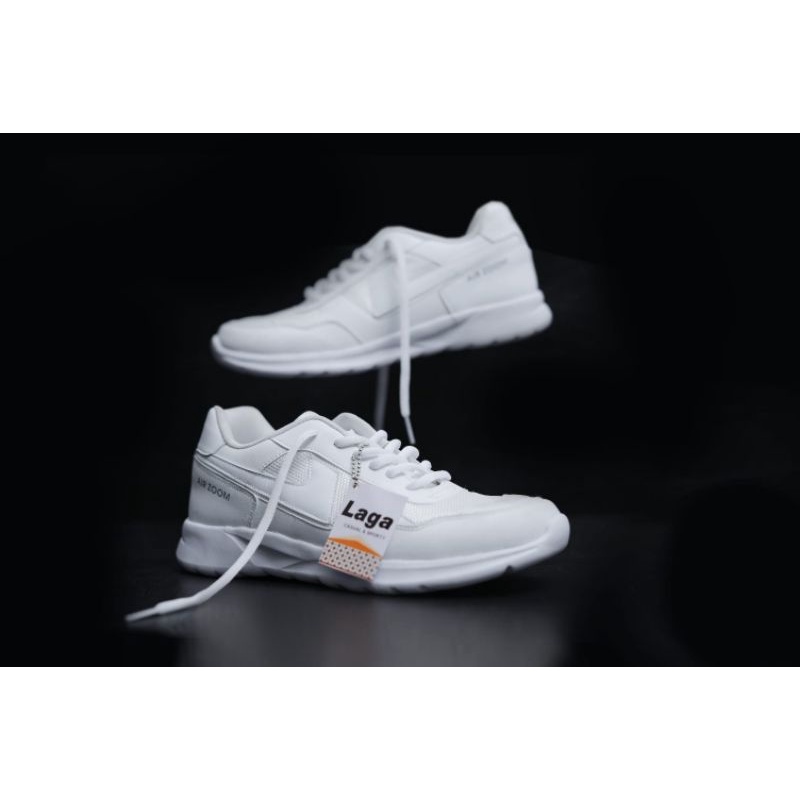 SEPATU PUTIH  SEPATU AIRZOOM FULL PUTIH UK 36-44 RUNNING SNEAKERS SANTAI TERLARIS SEPATU PRIA WANITA-4