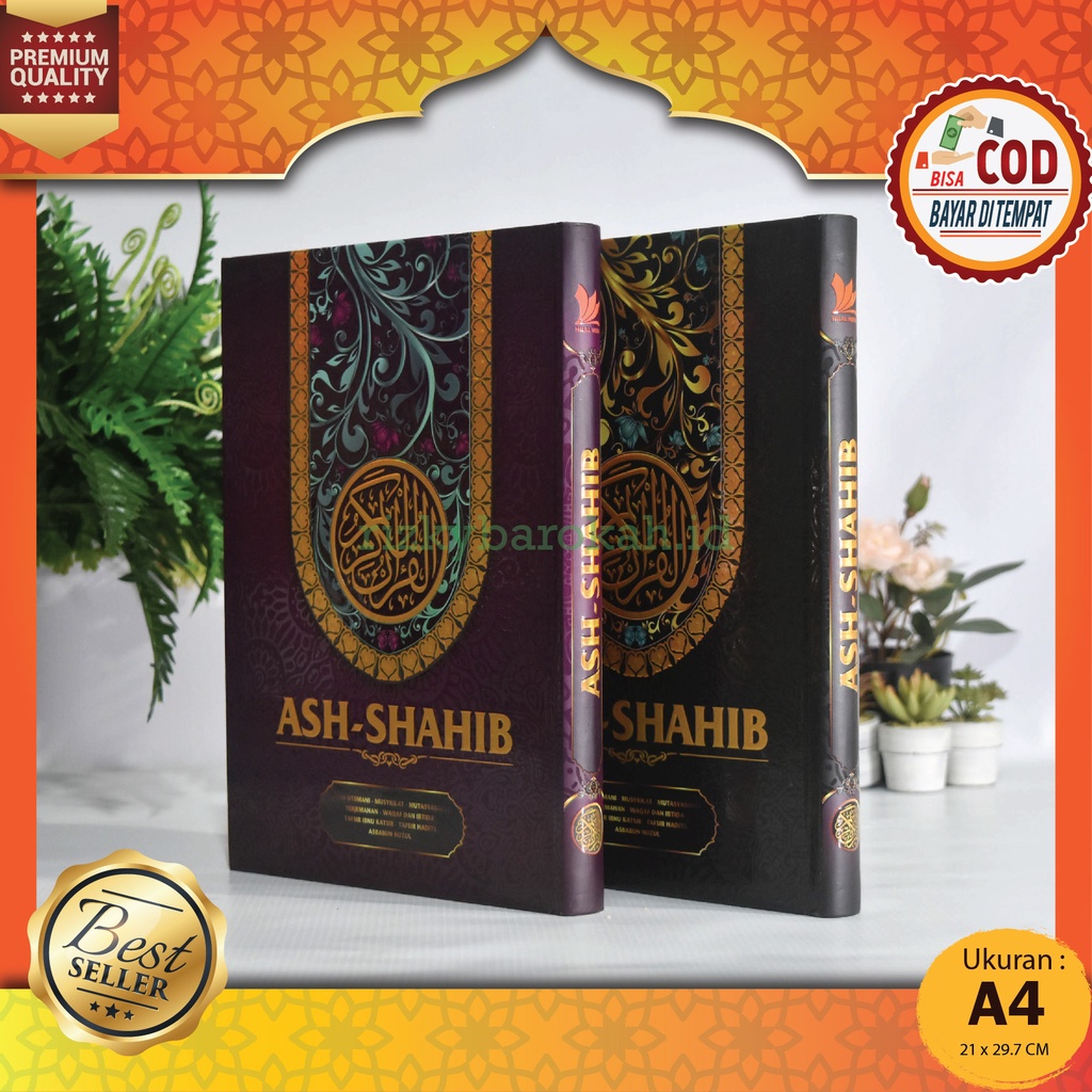 Mushaf Al Quran Ash-Shahib Ukuran A4 Besar Alquran Ash Shohib Rasm Utsmani Madinah Terjemahan Waqaf 